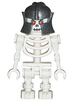 LEGO Minifigure-Fantasy Era - Skeleton Warrior 3, White, Speckled Helmet-Castle / Fantasy Era-CAS329-Creative Brick Builders